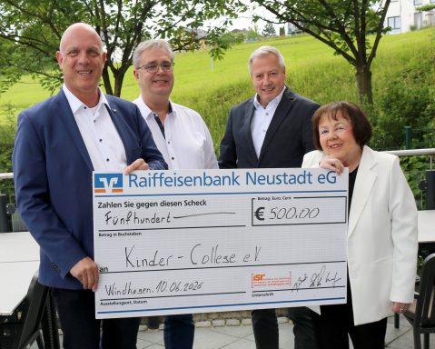 10.06.26: Spendenübergabe ISR-Windhagen e.V. an Kinder-College e.V.