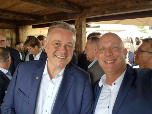 03.06.2026: Mit Ministerpräsident Gordon Schnieder. Beim Empfang der Wirtschaft im Landkreis Neuwied bei der Fa. Niedax in Neustadt/Wied.